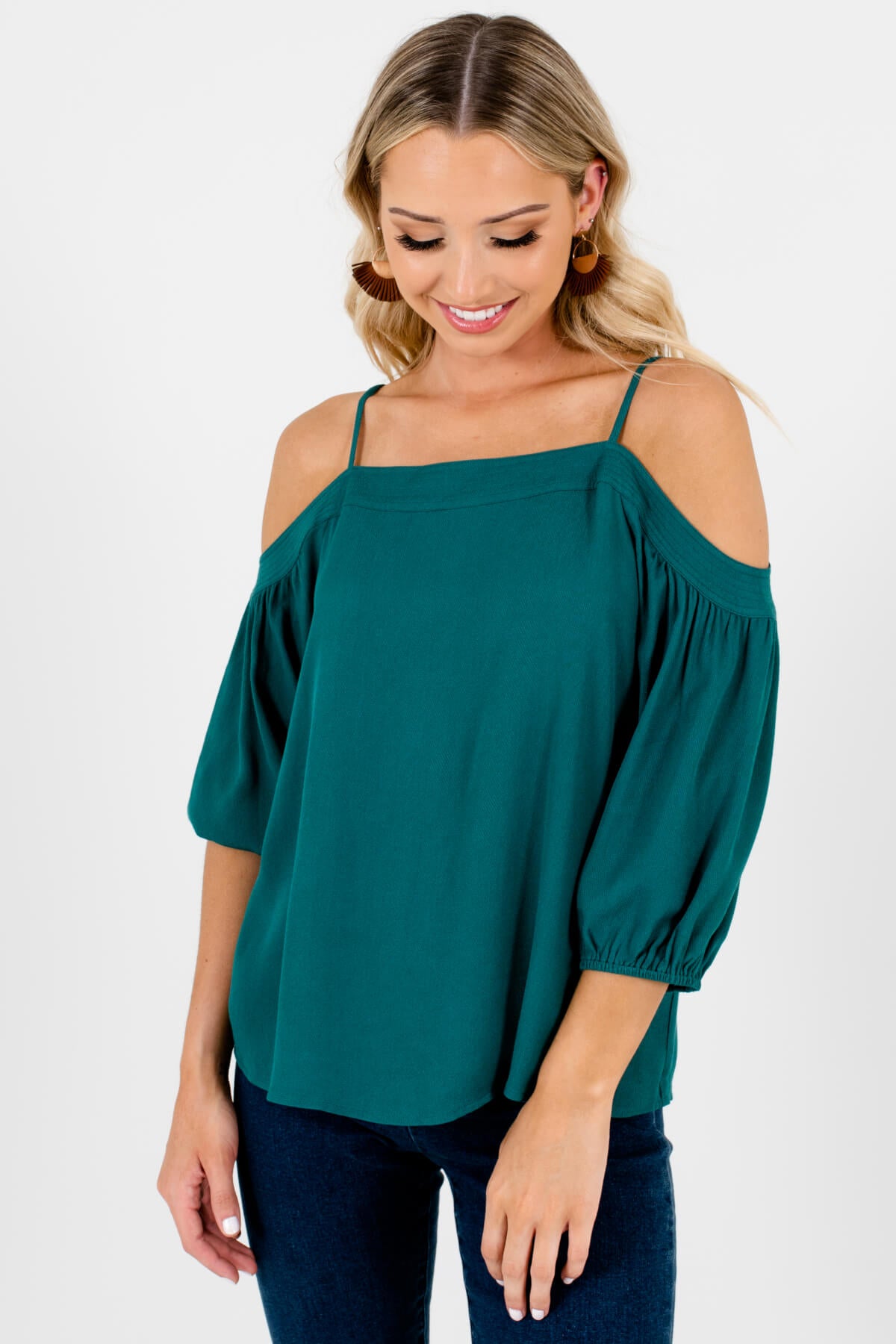Teal Green Cute and Comfortable Boutique Tops for Women