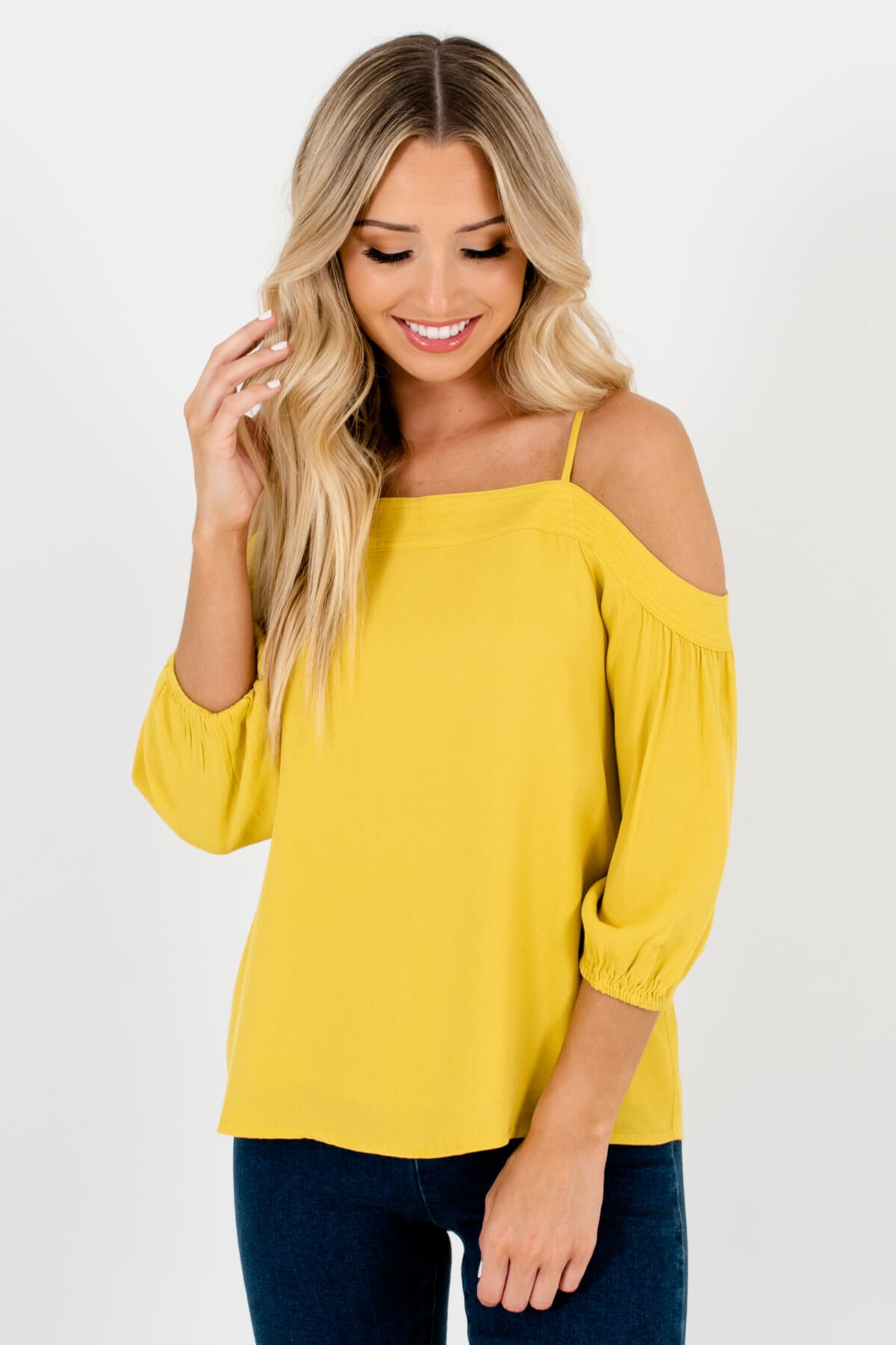 Yellow Cute and Comfortable Boutique Tops for Women