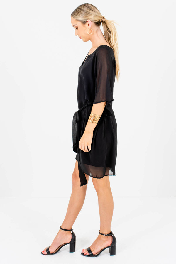 No Strings Attached Black Mini Dress Boutique Mini Dresses Bella Ella Boutique