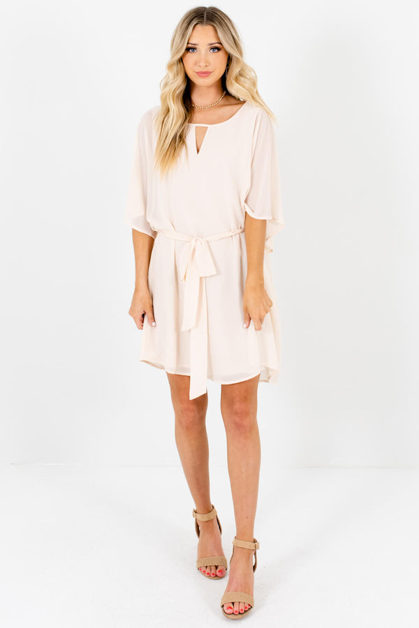 No Strings Attached Cream Mini Dress Boutique Mini Dresses Bella Ella Boutique