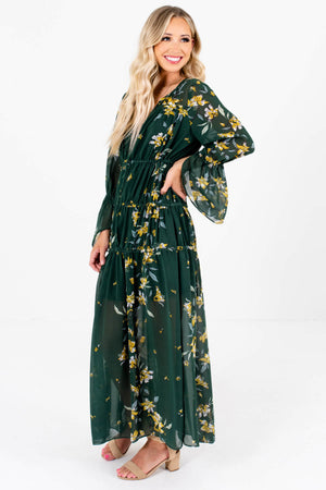 Women's Dark Green Fall and Winter Boutique Clothing