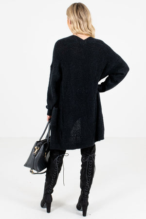 Women’s Black Long Sleeve Boutique Cardigan
