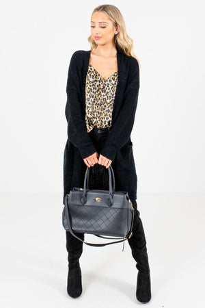 Black Cute and Comfortable Boutique Cardigans for Women