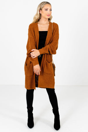 Rust Orange Cute and Comfortable Boutique Cardigans for Women