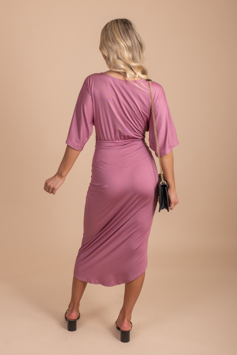 Wrap midi dress best sale
