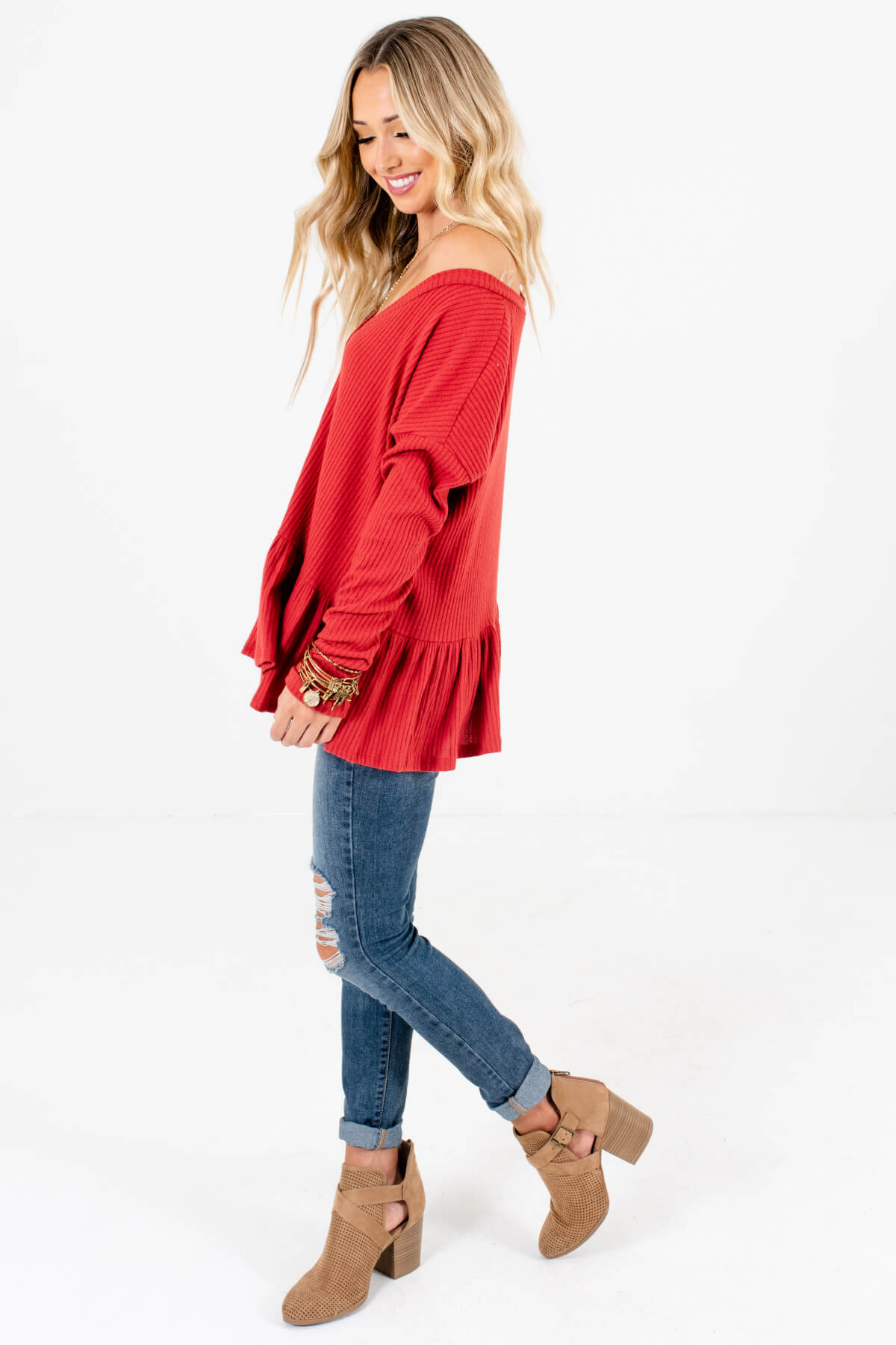Red Cute and Comfortable Boutique Tops for Women