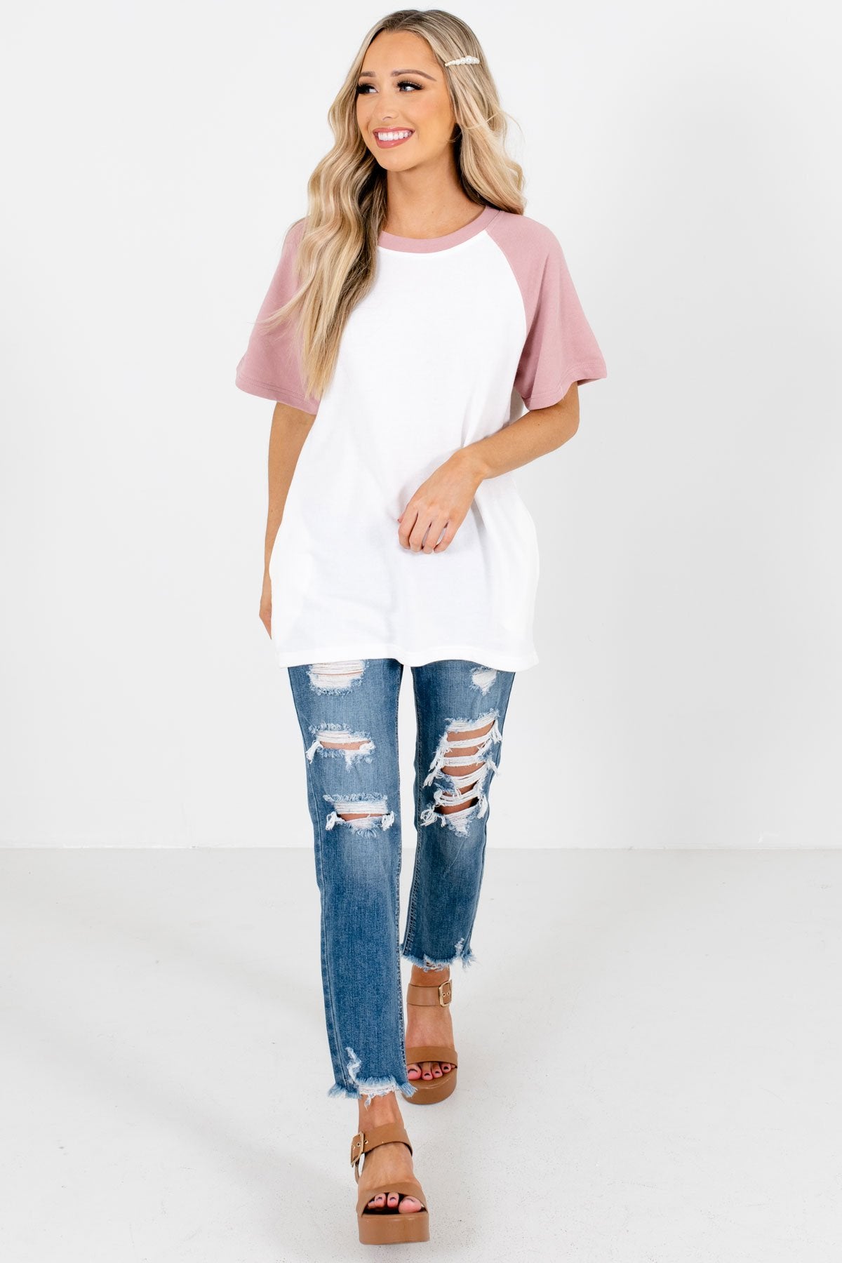 White Cute and Comfortable Boutique T-Shirts for Women