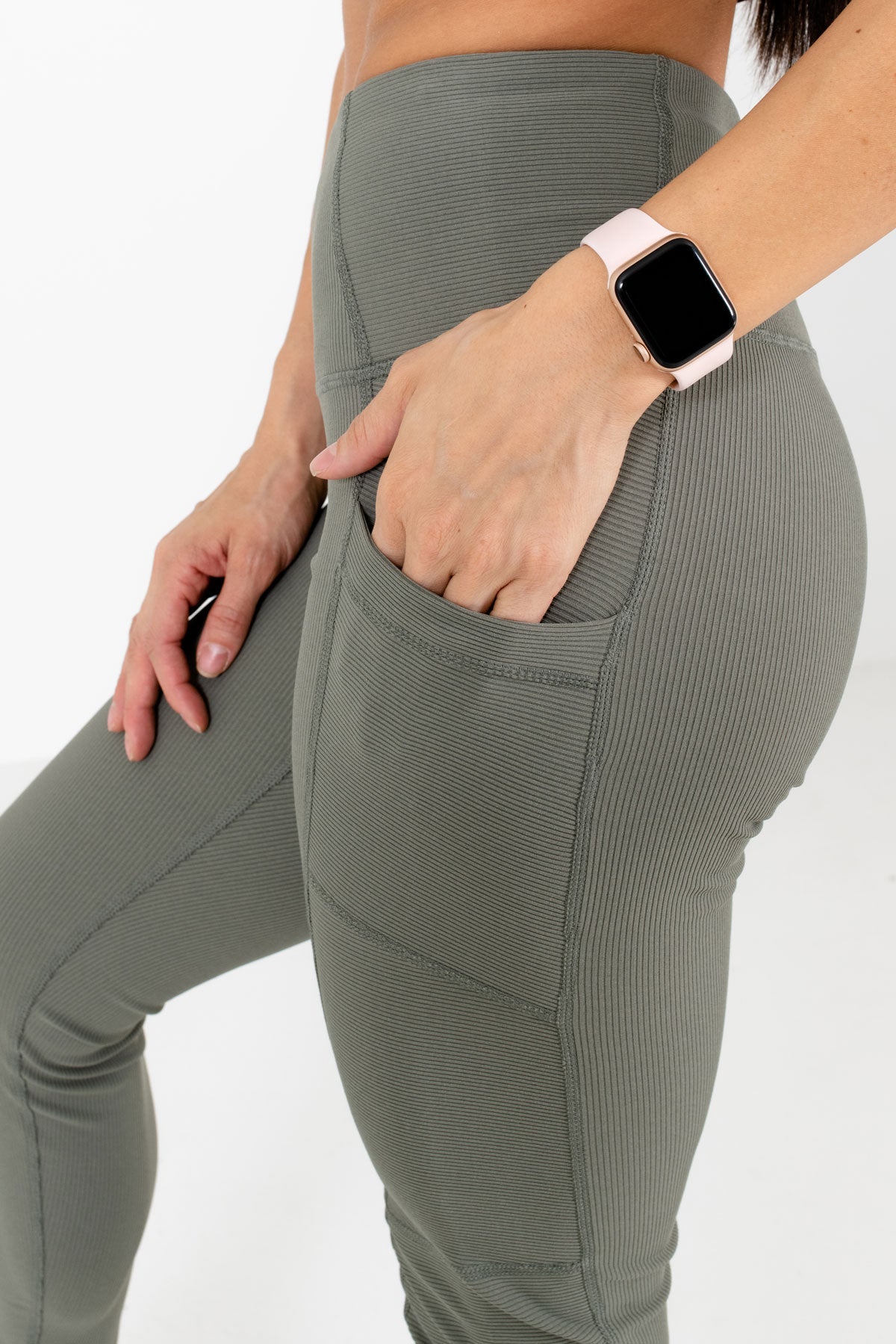 Olive Green Affordable Online Boutique Workout Clothing for Women