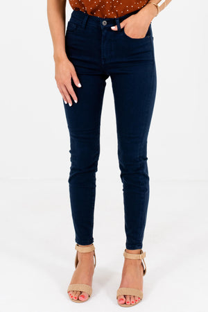 Navy Blue Skinny Fit Boutique Jeans for Women