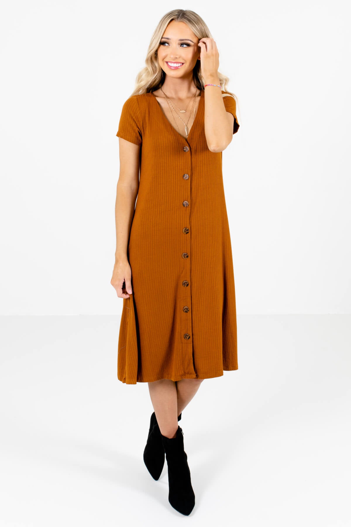 Women’s Rust Orange Fall and Winter Boutique Clothing