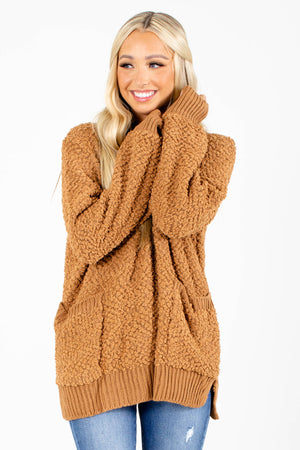 Brown Cute and Comfortable Boutique Sweaters for Women