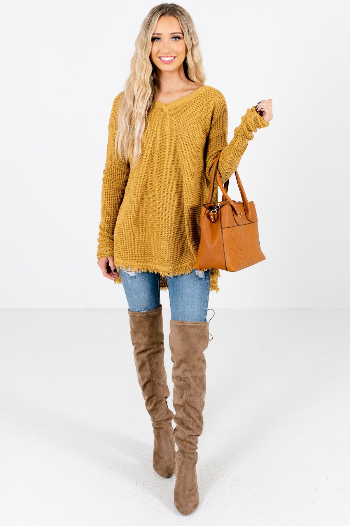 Women’s Mustard Fall and Winter Boutique Clothing
