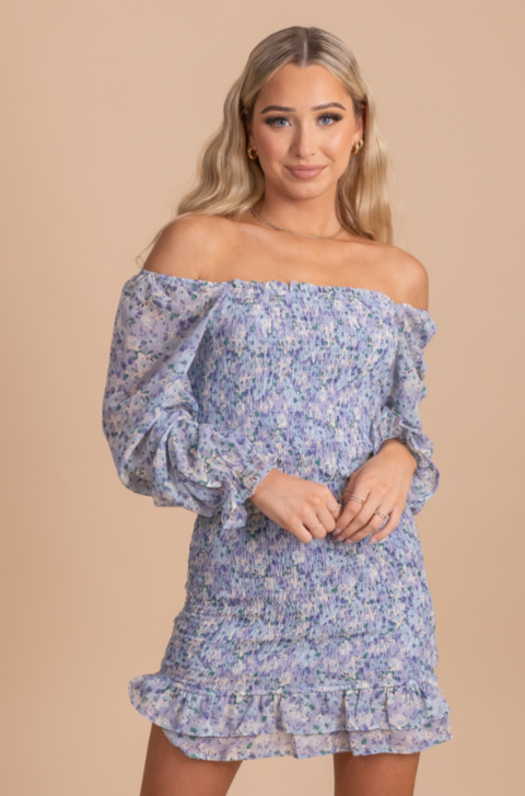 Pace of Nature Smocked Floral Mini Dress
