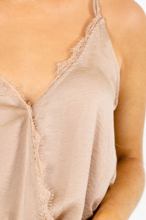 Women's Taupe Layering Boutique Tank Top