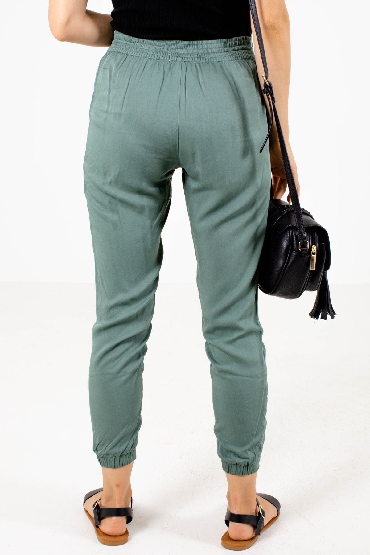 Women's Olive Lightweight Boutique Joggers