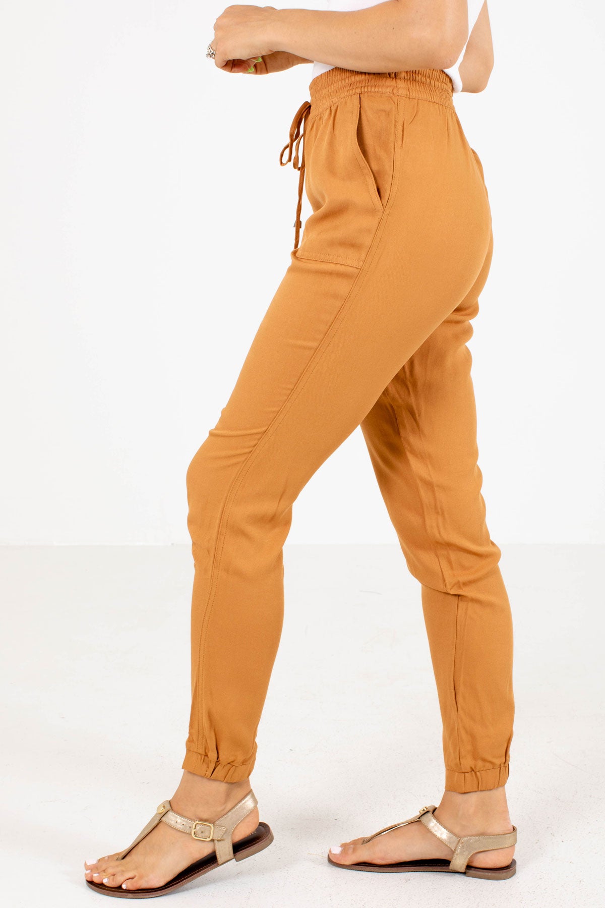Women's Yellow Boutique Joggers with Pockets