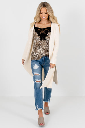 Cream Cute and Comfortable Boutique Cardigans for Women