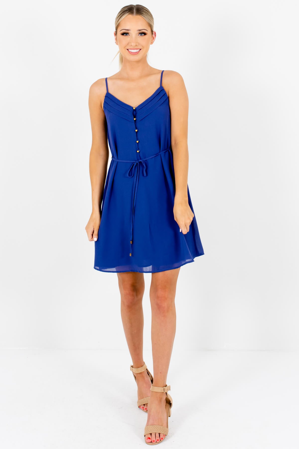 Dark Periwinkle Blue Boutique Mini Dresses for Women