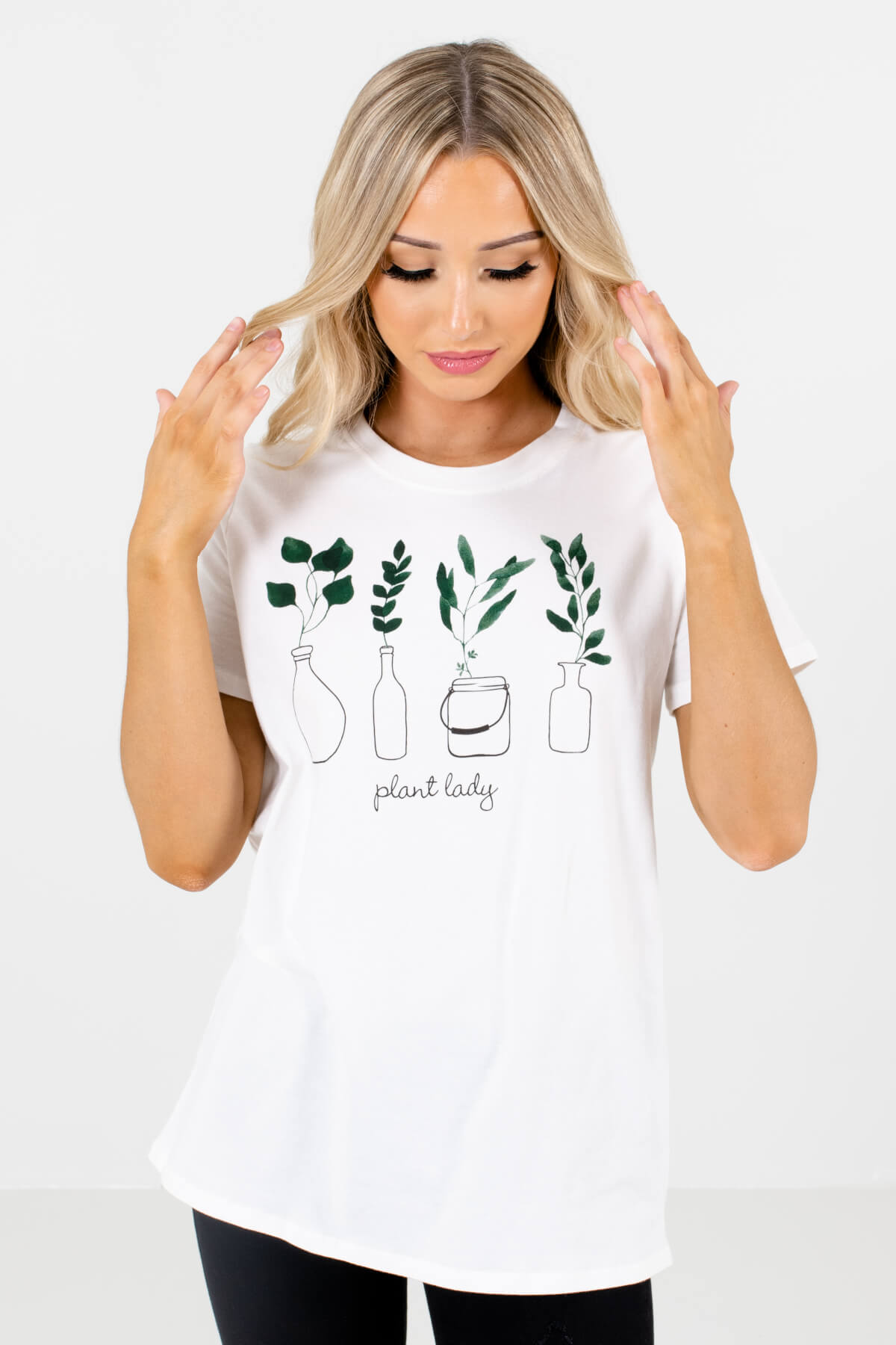Women's White Casual Everyday Boutique T-Shirt