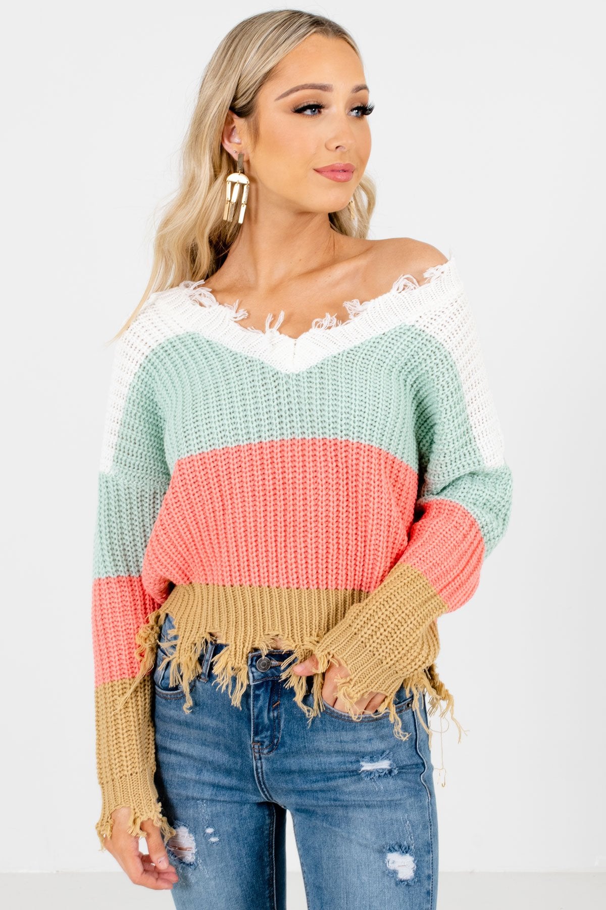 Mint Green Cute and Comfortable Boutique Sweaters for Women