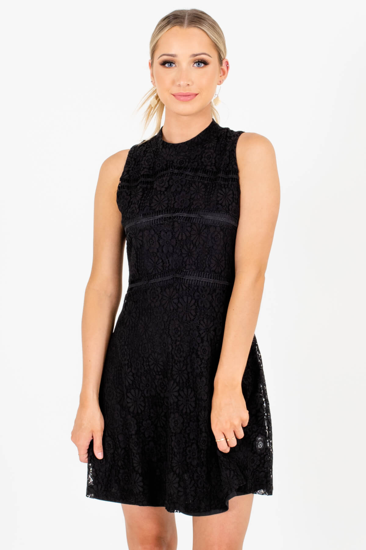 Women's Black Fully Lined Boutique Mini Dress
