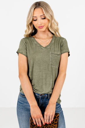Women’s Green Casual Everyday Boutique T-Shirt