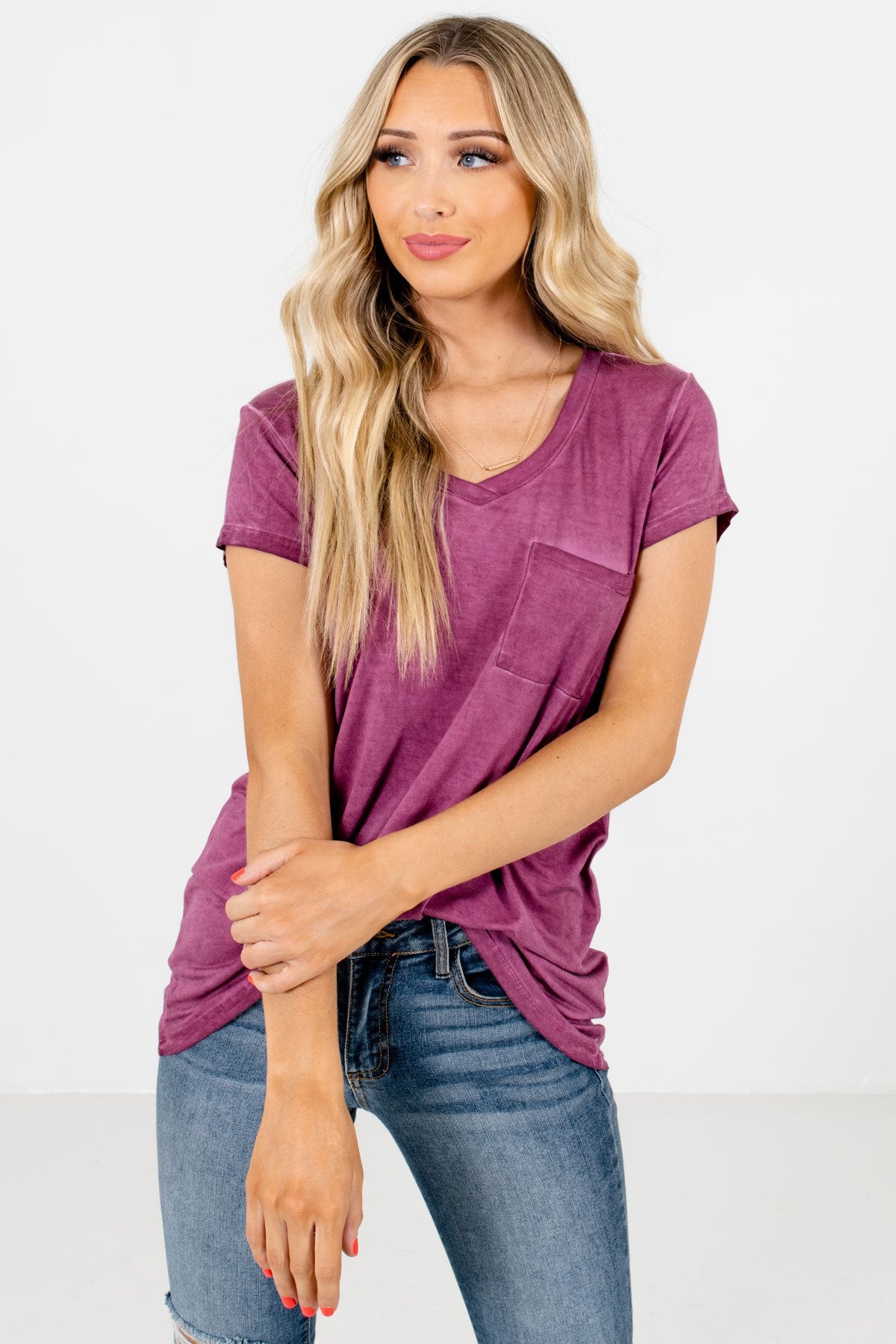Women’s Purple Casual Everyday Boutique T-Shirt