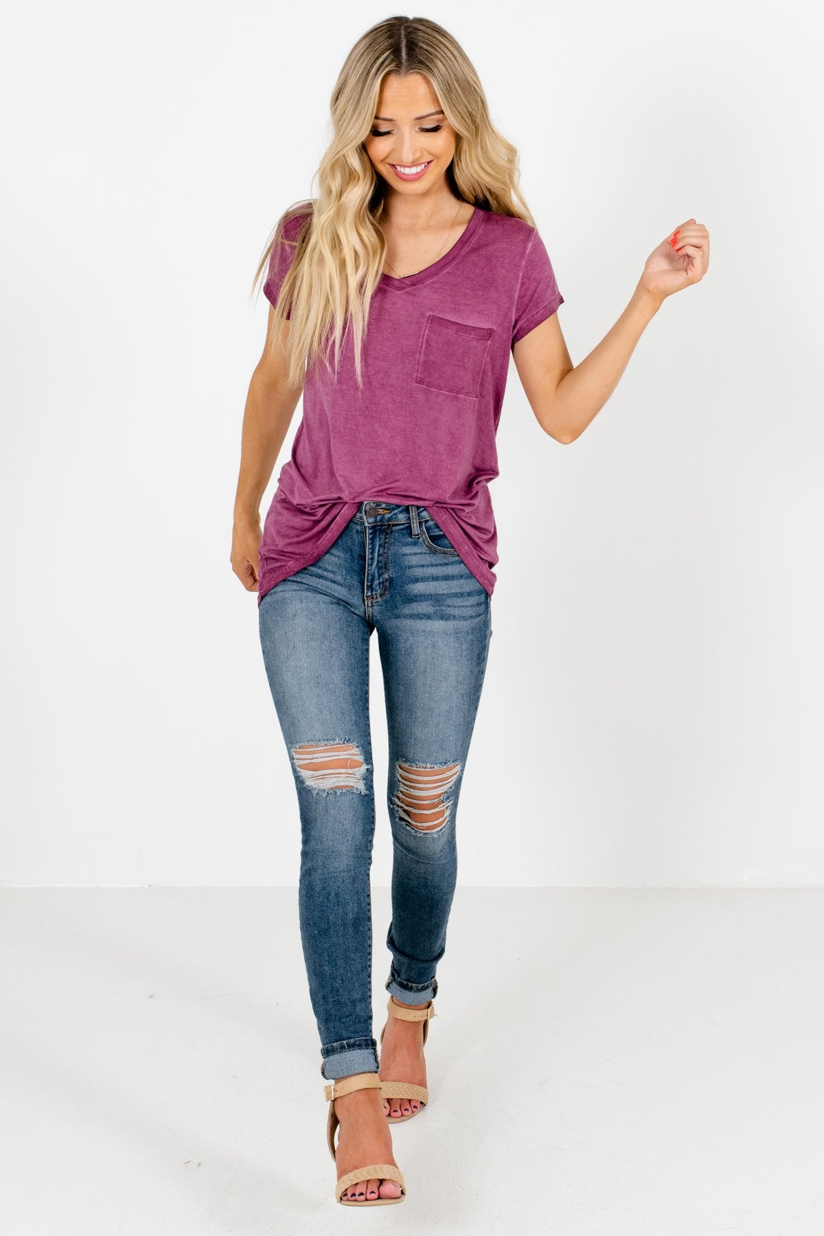 Purple Cute and Comfortable Boutique Tees for Women