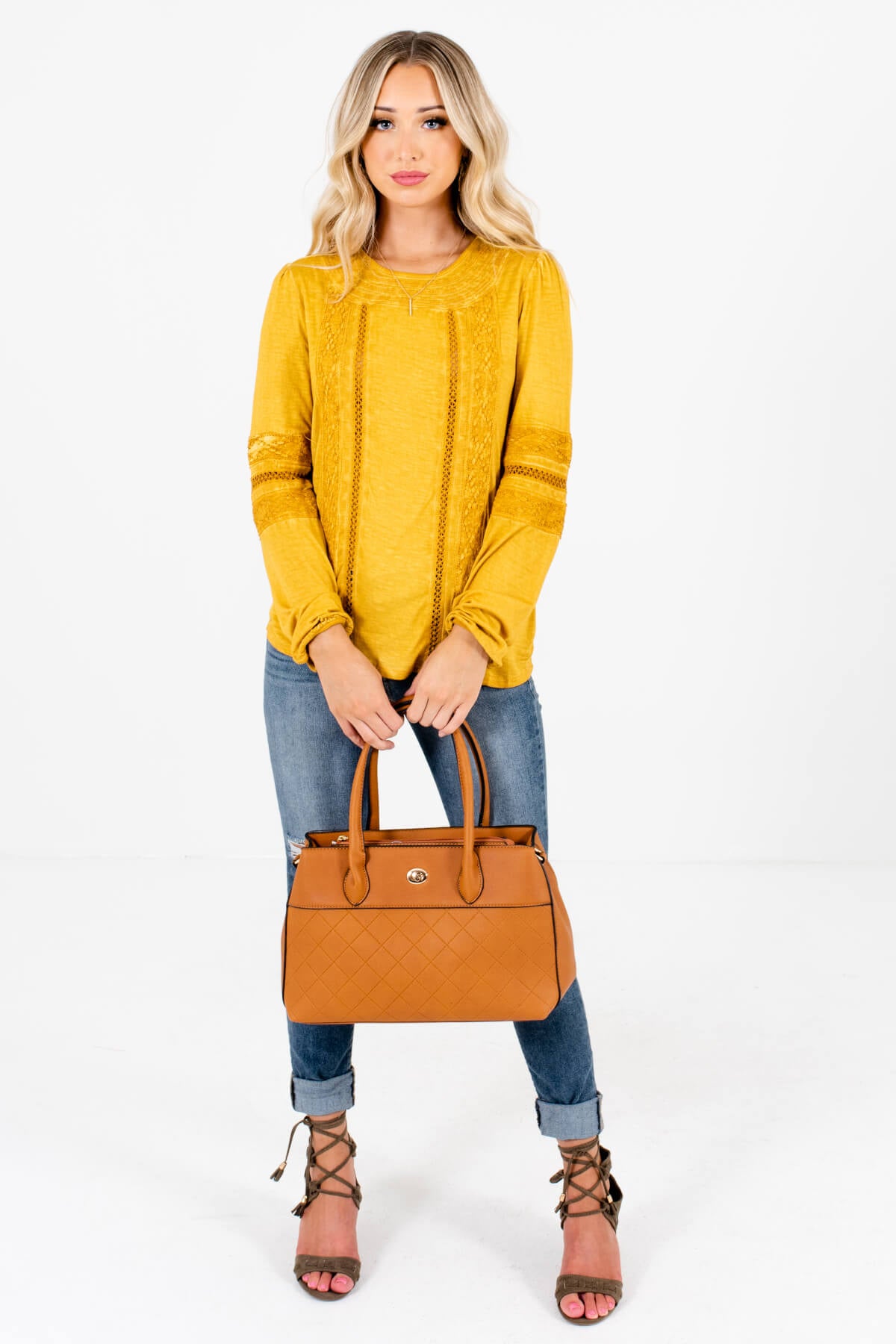 Women’s Mustard Yellow Fall and Winter Boutique Clothing