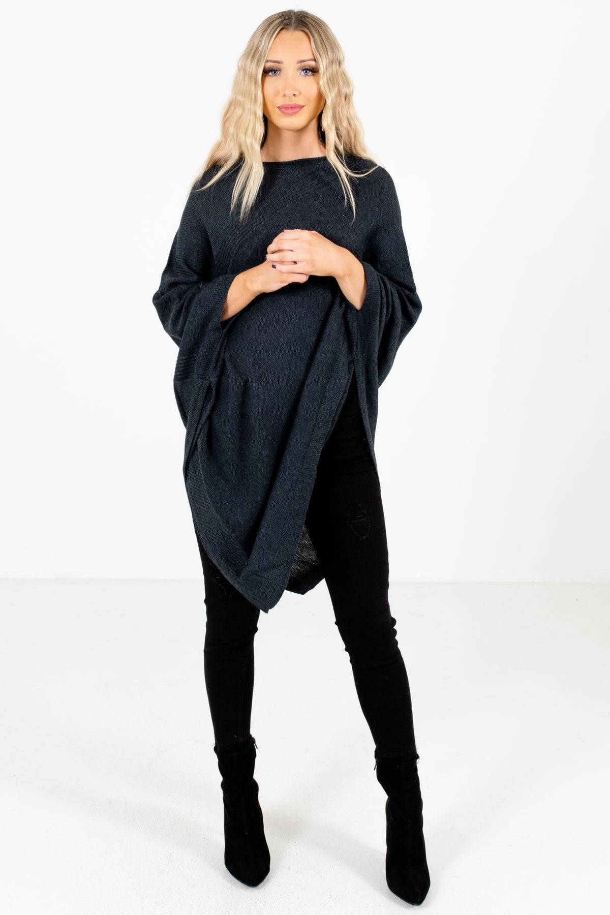 Women's Charcoal Gray Fall and Winter Boutique Clothing
