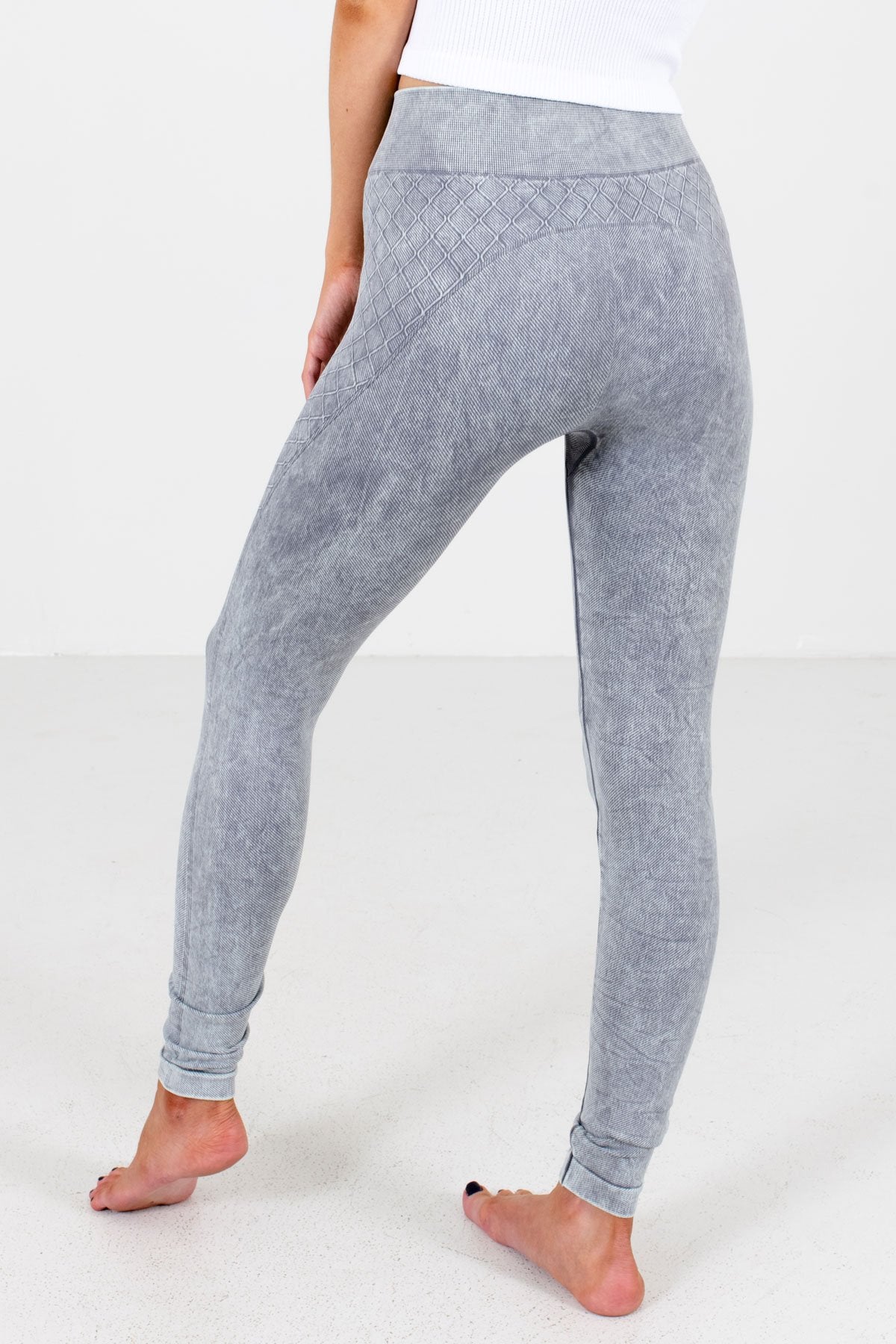 Women's Charcoal Gray High Waisted Style Boutique Active Leggings