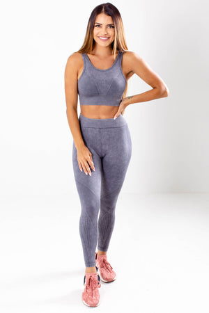 Gray Cute and Comfortable Boutique Active Leggings for Women