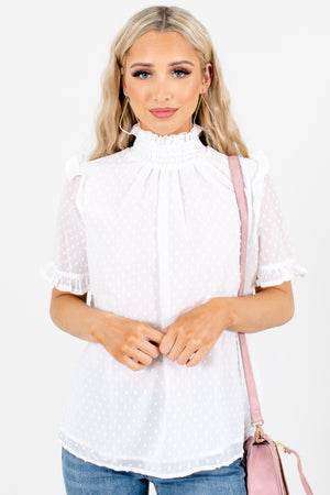 White Cute and Comfortable Boutique Blouses for Women