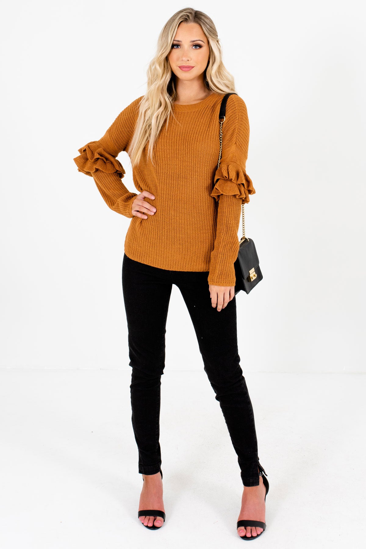 Orange Cute and Comfortable Boutique Sweaters for Women