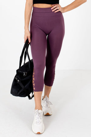 Purple High Waisted Style Boutique Active Leggings for Women