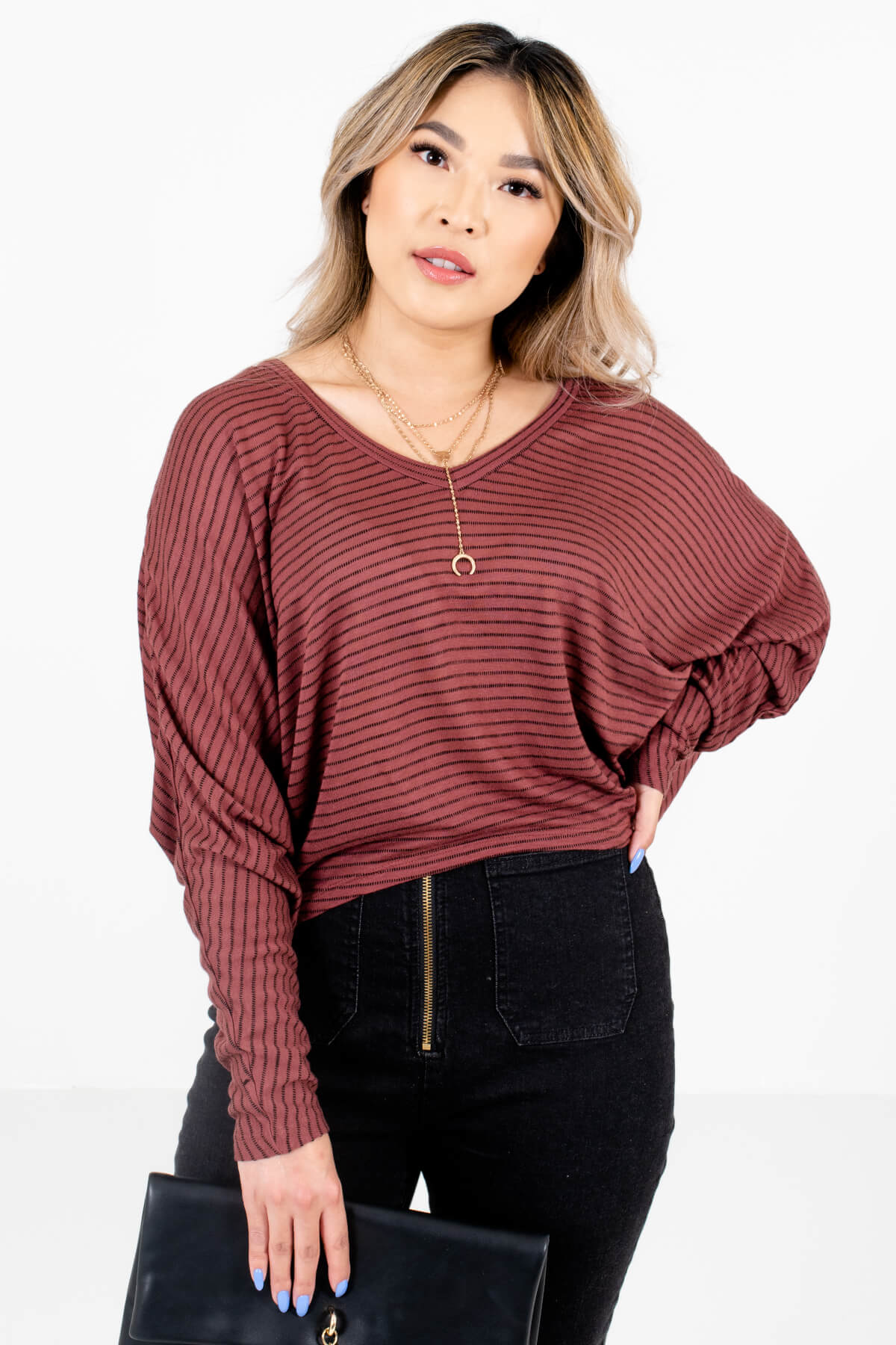 Women's Mauve Cute and Comfortable Boutique Tops for Women