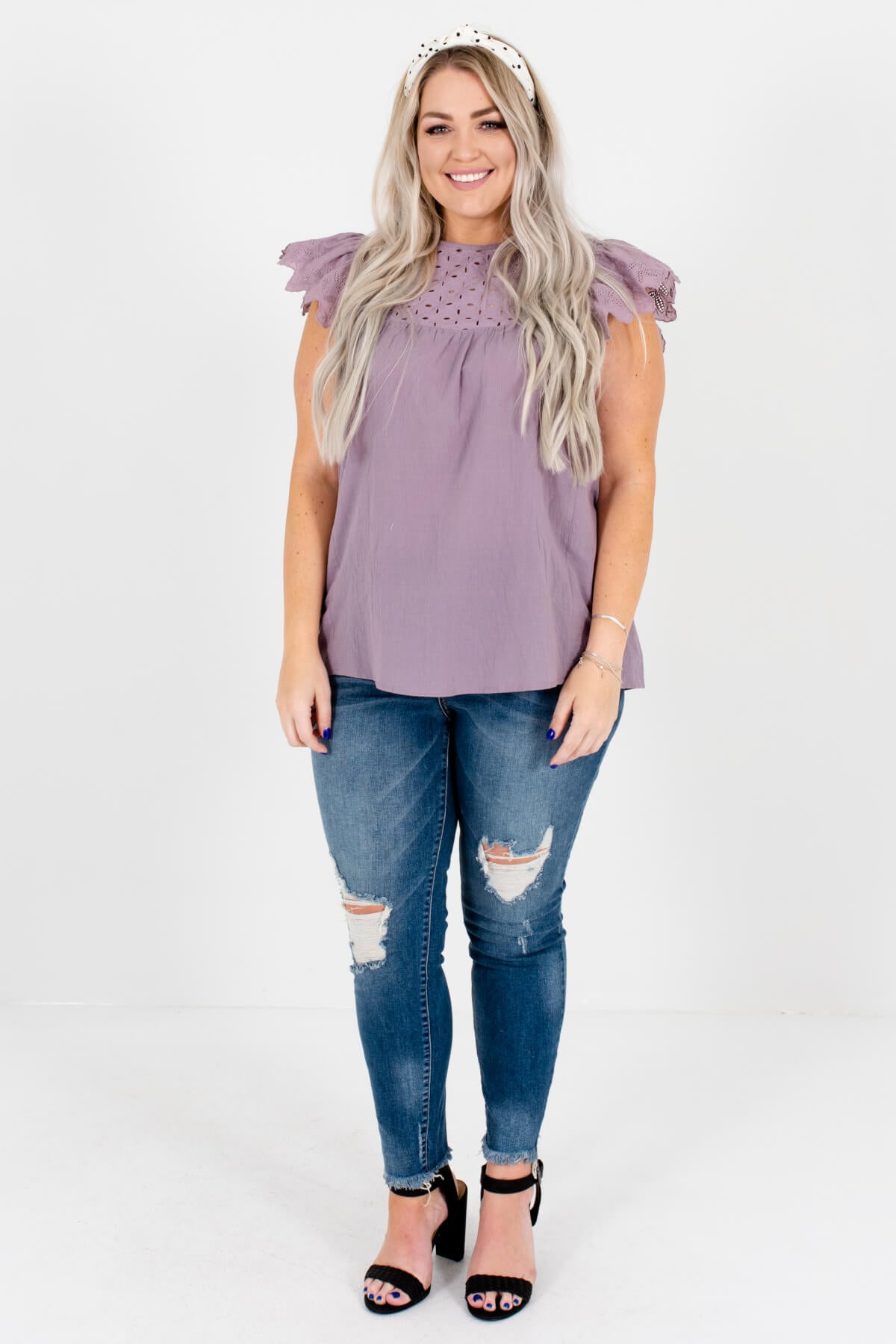 Women's Lavender Purple Spring and Summertime Plus Size Boutique Clothing