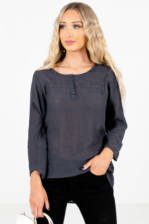 Women's Charcoal Gray Casual Everyday Boutique Clothing