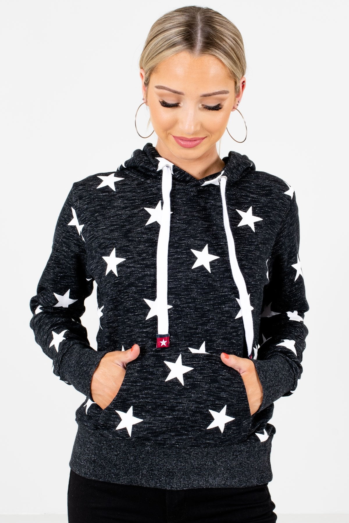 Women’s Heather Black Warm and Cozy Boutique Hoodies