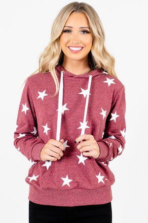 Women’s Brick Red Warm and Cozy Boutique Hoodies