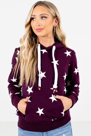Women’s Purple Casual Everyday Boutique Hoodies 