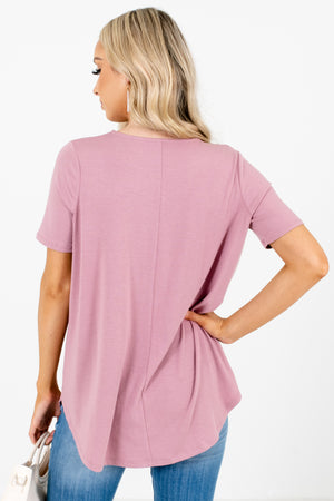 Women's Pink Stretchy Material Boutique Blouse