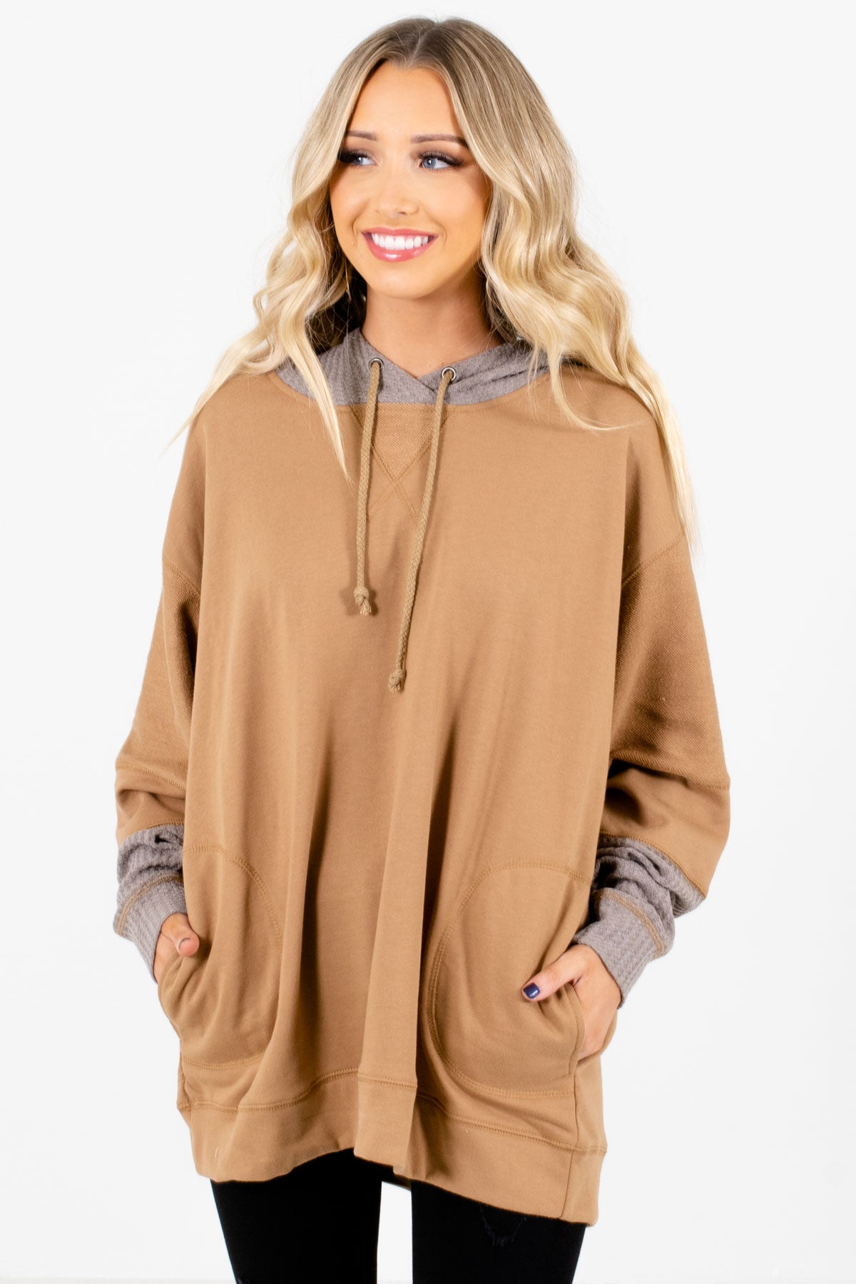 Women's Muted Orange Warm and Cozy Boutique Hoodie
