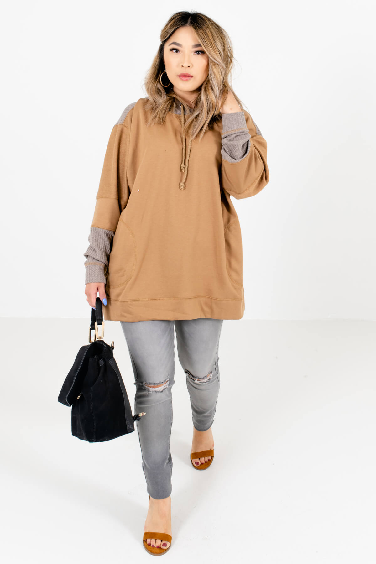 Muted Orange Cute and Comfortable Boutique Hoodies for Women