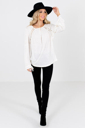 Women's Cream Fall and Winter Boutique Clothing