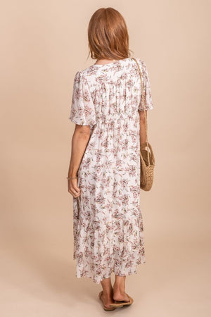 flowy sleeves and tiered bottom maxi dress