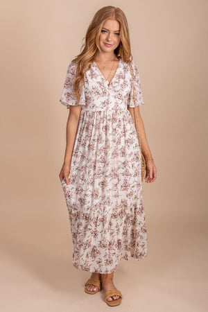 Women's boutique dress with floral print