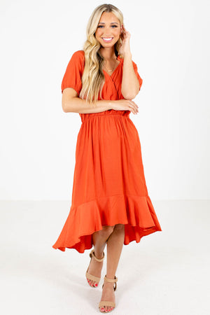 Women's Orange Spring and Summertime Boutique Clothing
