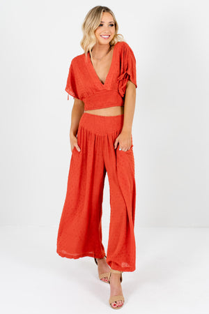 Orange Cute and Comfortable Boutique Palazzo Pants for Women