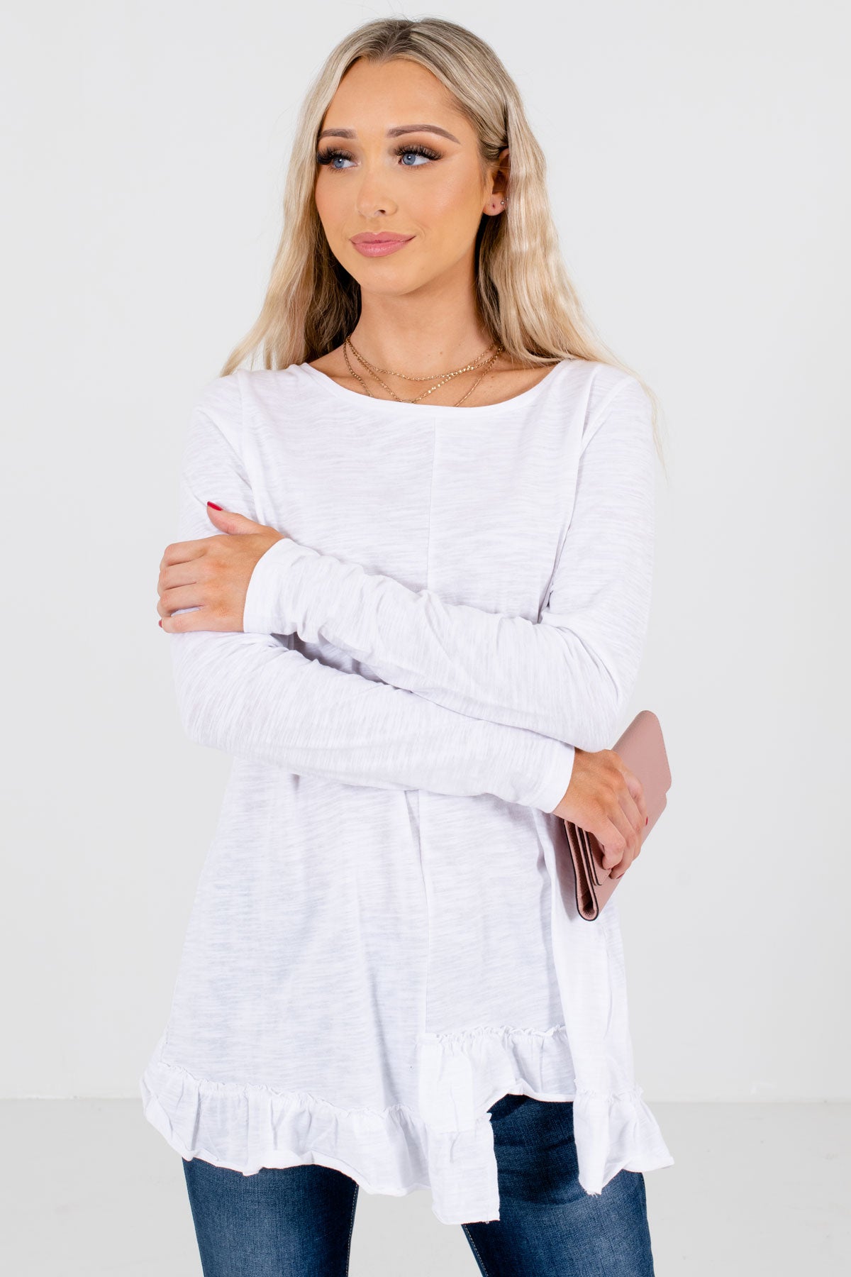 Women's White Layering Boutique Tops